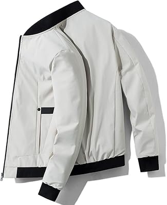 Brand jacket for men, spring and autumn coats, new baseball jacket with long sleeves and high collar, relaxed Korean mode for men (light gray jacket for men, m 45-52.5 kg).. DIAYTAR NIGERIA delivers affordability and convenience with every purchase, shipped within the week.