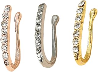 LIFECOMY 3 -piece False nose nose nose nose septum diamond jewelry nose pin nose jewelry nose decoration set of alloy jewelry, metal, without precious stone.. Discover the convenience of DIAYTAR NIGERIA's vast e-commerce platform with delivery in just 5-8 days.