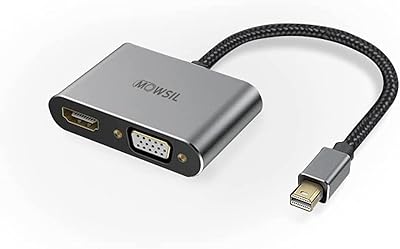 Mini DisplayPort Mooselle adapter to VGA and HDMI, 13 cm, gray.. Experience DIAYTAR NIGERIA, where extensive product variety meets pocket-friendly prices and reliable delivery.