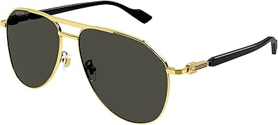 Men's sunglasses GG1220S, gold, black and gray, 59/14/145, black/gray gold, 59/14/145.. DIAYTAR NIGERIA stands as your affordable shopping ally with nationwide delivery in just 5-8 days.