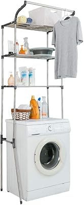 Hershey shelf at 3 levels above the toilet/washing machine, laundry room, bathroom, wretch shelves with clothing rod (gray).. Your ultimate shopping destination, DIAYTAR NIGERIA combines extensive selection with affordable shipping.