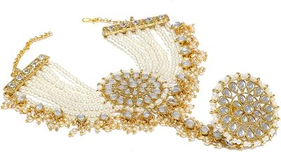 Multi-Rangs Zaveri pearls bracelet for women (gold) (ZPFK9442), Kundan & Pearls.. DIAYTAR NIGERIA: Where every purchase is affordable and delivery is always within a week.