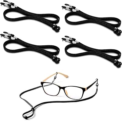 Chain of glasses straps, 4 pieces of cord with glasses straps, strap of glasses, strap for catering non -slip, black, 69 cm/27.2 inch glasses.. DIAYTAR NIGERIA: Simplifying access to thousands of products with affordable nationwide shipping.