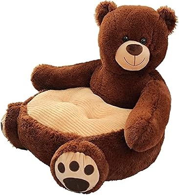 Children's sofa, toy seat, plush bear bed pillow 50 x 50 x 45 cm (brown).. DIAYTAR NIGERIA connects you with endless possibilities through our affordable e-commerce platform.