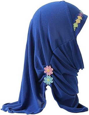 Islamic hijab a room for little girls with floral pattern, Islamic scarf to cover the whole head.. Your favorite brands are just a click away on DIAYTAR Nigeria.