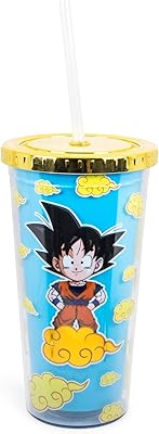 Dragon Ball Z cup with carnival cover and cup, Chibi Goku and Nimbus Doré, 591 ml.. Your digital shopping destination, DIAYTAR NIGERIA combines variety with affordability and quick delivery.