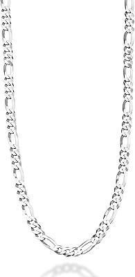 Sterling 925 silver for men's necklace, 5 mm long, with a Miabella diamond -shaped pattern.. DIAYTAR NIGERIA brings the marketplace to your home with budget-friendly prices and nationwide delivery.