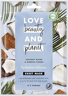 LOVE BEAUTY AND PLANET hydrating fabric mask with coconut water and mimosa flower, 1 piece.. DIAYTAR NIGERIA delivers value, variety, and convenience with our nationwide 5-8 day shipping.