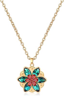 Anastasia gold necklace for women and girls, lost princess, inspired together in Paris, Halloween birthday gift, green zircon.. Shop with confidence at DIAYTAR NIGERIA, enjoying competitive prices and delivery within 8 days.