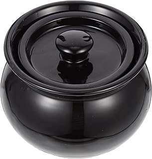 General ceramic pot with lid, clay casserole, ceramic pot, earth pot, Japanese kitchen, Donabe pot, pot for dolsot bimbap and 500ml soup blackl.. The best online shopping experience in Nigeria — DIAYTAR delivers it all.