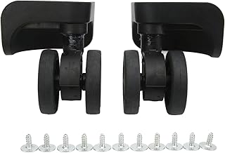 Kosvog 1 pair of black luggage wheels, left and right pivoting wheels in nylon for luggage suitcase, swivel wheels for repair and replacement.. Discover why thousands choose DIAYTAR NIGERIA for affordable products delivered in less than a week.