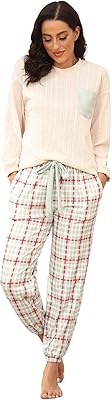 Comfortable winter pajamas for women with long sleeves and long pants with pockets, S-XXL size.. Shop with confidence at DIAYTAR NIGERIA, where affordability meets reliability in less than 8 days.