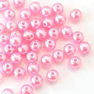 Clothing pearls - Round pearls in false ABS pearls with holes for bracelets, earrings, charms, sewing, necklaces, B3625 jewelry (dark pink 3 mm - 1000 pieces).. Experience budget-friendly shopping at DIAYTAR NIGERIA, Nigeria's premier online marketplace with quick delivery.