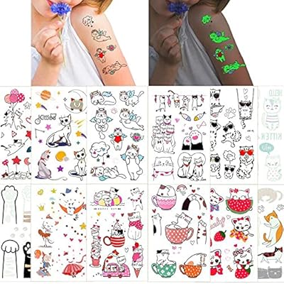 Vanushion Temporary tattoos for cat face for children 12 small leaves.. Experience hassle-free shopping with DIAYTAR NIGERIA's user-friendly platform and prompt delivery service.