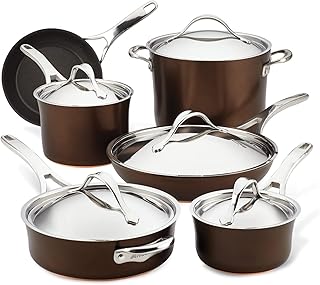 Kitchen battery and non -stick stoves in AROLON NEW ARLIDISE Copper, 11 pieces, sand.. DIAYTAR NIGERIA: Your gateway to affordable online retail with reliable delivery within the week.