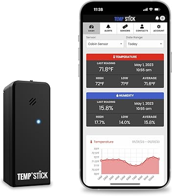 Wireless temperature sensor Ideal Sciences Temp Stick + 24-hour surveillance 24 hours a24 and 7d-7.. Unlock access to a wide range of products with DIAYTAR NIGERIA's affordable e-commerce platform.
