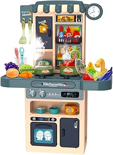 Plastic kitchen game set for toddlers from 1 to 3 years old - Interior and outdoor interactive kitchen game station with sink, water, steam, sound and accessories (44 pieces) - birthday gift for little girls.. DIAYTAR NIGERIA makes every shopping desire a reality with affordable prices and delivery in 5-8 days.