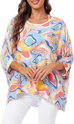 CKIKIOU Ample summer shirt in silk muslin with floral print for women, bohemian style, beach cover.. From household needs to gadgets, DIAYTAR Nigeria has it all.