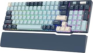 Mechanical keyboard RK Royal College RK96 RGB Limited LED, 90 % 96 keys, 3-way wireless switch, Bluetooth 5.0/2.4g/USB-C, hot exchange with software support and huge battery, yellow rk switch, forest blue.. Shop efficiently with DIAYTAR NIGERIA, offering thousands of products at unbeatable prices delivered promptly.