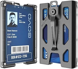 Identity card holder/durable wallet with metal clip and 4 maps for cards (can contain 1 to 4 cards) - Black.. Thousands of items, all priced just right — shop DIAYTAR Nigeria today.