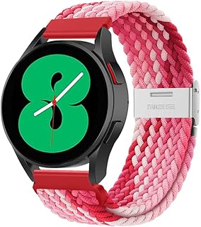 Xmuxi 20 mm braided watch bracelet compatible with Samsung Galaxy Watch 4 Classic 42 mm 46 mm/Active 2 Unique loop nylon replacement bracelet for Amazfit GTS/BIP Lite (Watch not included).. Your favorite online marketplace — DIAYTAR Nigeria delivers quick and cheap.