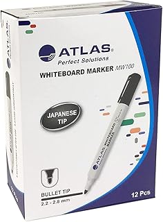 Atlas dry erasable marker, whiteboard marker with low odor with pointed point (black) - 12 package.. Experience the convenience of one-stop shopping with DIAYTAR NIGERIA's diverse and affordable marketplace.