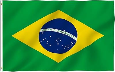 Only Fly Breeze Brazil flag, size 3 x 5 feet - Bright colors, resistant to discoloration and UV rays - Fabric and double sewing header - Brazilian national flags in polyester with brass eyelets, 3 x 5 feet.. DIAYTAR NIGERIA: Your partner in affordable shopping with nationwide delivery in just 5-8 days.