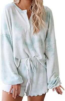 Kesyoo 2 rooms summer pajamas long sleeves night shirts with floral print summer night clothes for women ladies.. Shop with confidence at DIAYTAR NIGERIA, Nigeria's premier affordable e-commerce platform.
