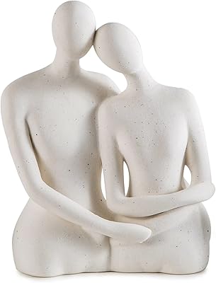 Motanko figurine for home decoration, abstract couple figurines for living room, library, interior decoration, 8.07 inch ceramic.. Your digital shopping companion, DIAYTAR NIGERIA offers exceptional value with delivery in less than 8 days.