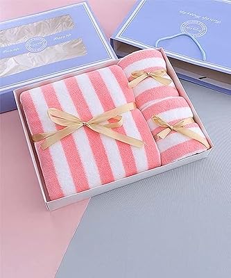 Dream Basket Lot Lot of 3 luxury bath towels, in soft coral fleece for the skin, with fast, durable and very absorbent (pink) drying (pink).. DIAYTAR Nigeria: Shopping that fits your budget and your schedule.