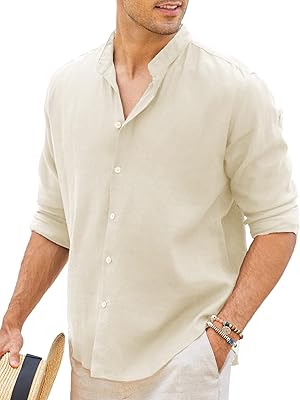 Standard beach shirt for men with ribbon collar, long sleeves and buttoned.. Discover the joy of online shopping with DIAYTAR NIGERIA's budget-friendly prices and reliable shipping.