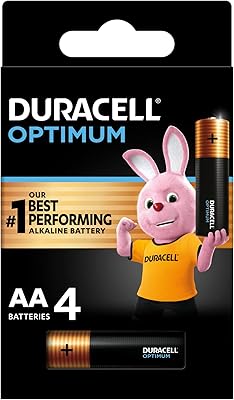 Alkaline batteries Duracell Optimum type AA package of 4 black.. DIAYTAR NIGERIA makes every shopping desire a reality with affordable prices and delivery in 5-8 days.