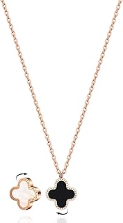 Four-leaf clover necklace for women, Bed holding pendant with 4 sheets in 18-carat stainless stainless stainless steel, gift for mother and daughter.. Discover why millions choose DIAYTAR for affordable online shopping with delivery in just 5-8 days.