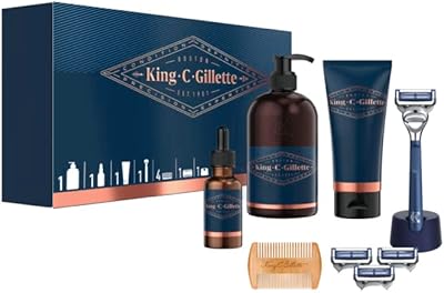 Kingc Gillette Complete Kit of Beard For Men Cleaning and Face.. Unlock access to a wide range of products with DIAYTAR NIGERIA's affordable e-commerce platform.