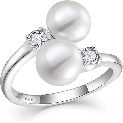 Ring with pearls for women in sterling 925 and zirconia silver.. Looking for quality and speed? You’ll find both at DIAYTAR Nigeria.