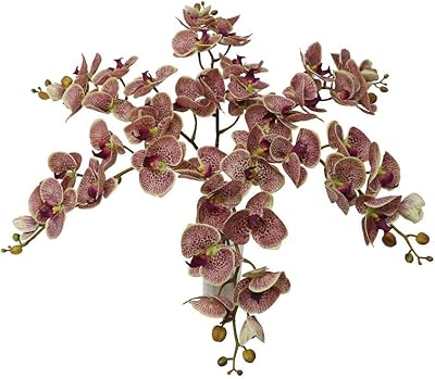 Yatai batch of 6 artificial orchids with realistic touch, phalaenopsis and orchid branches, large artificial plants for the house, table center, festival, wedding festival decoration (Burgundy).. DIAYTAR NIGERIA: Bringing quality products to every Nigerian home at prices everyone can afford.
