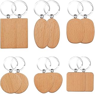 12 pieces of wooden keychain with Metal keychain DIY keychain in blank wooden, CUSTIVE WOOD CELECTIVE CREATIVE DIY DIY DIRECTION.. DIAYTAR Nigeria: Where affordability meets speed and quality.