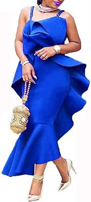 Zablot X-Large evening dress (color: blue, size: XXX-Large).. DIAYTAR NIGERIA: Empowering Nigerians with access to affordable products and reliable 5-8 day delivery.