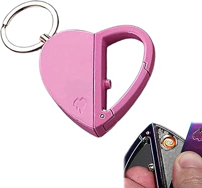 Double use lighter in the shape of a heart, USB rechargeable lighter, creative cigarette lighter in the shape of a heart, personalized gift (Pink Lady).. Your one-click solution to affordable shopping, DIAYTAR NIGERIA delivers quality products nationwide.