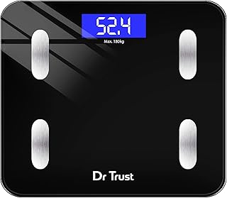 Doctor Trust Intelligent Electronic Electronic Rechargeable Electronic Application with Bluetooth Technology to measure body composition and analyze fat and weight - 509 (black).. DIAYTAR NIGERIA: Where affordable shopping meets reliable nationwide delivery in less than a week.