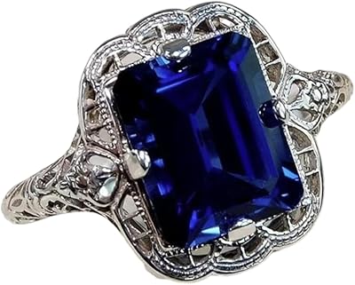 Elegant 925 silver ring, large natural tanzanite of 3.5 carats, blue sapphire, for women, wedding size 6-10.. Great products, lower prices, fast delivery — DIAYTAR Nigeria has it all.