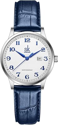 Classic sheen jke for women's watch by SK Business with real leather bracelet and stainless steel.. Shop with confidence on DIAYTAR Nigeria — quality products and timely delivery.