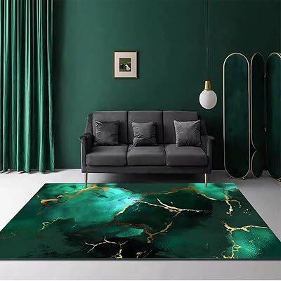 Emerald green abstract green marble carpet for living room non -slip dining room 3x5 feet bedroom decor at home.. DIAYTAR NIGERIA transforms dreams into deliveries with our affordable prices and 5-8 day shipping.