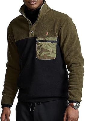 Double Snap Fleece Polo Sweater for Men, Green, Size XL, Mo Camo Green, Size XL, Green Mo Camo.. From daily needs to rare finds, DIAYTAR Nigeria brings it to your door.