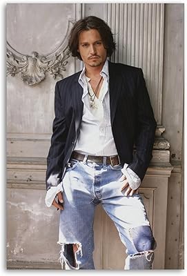 Display on canvas Bad Johnny Depp and Modern Wall Decoration for Family Bedroom 30 x 45 cm.. DIAYTAR NIGERIA: Where shopping dreams come true with budget-friendly prices and nationwide shipping.