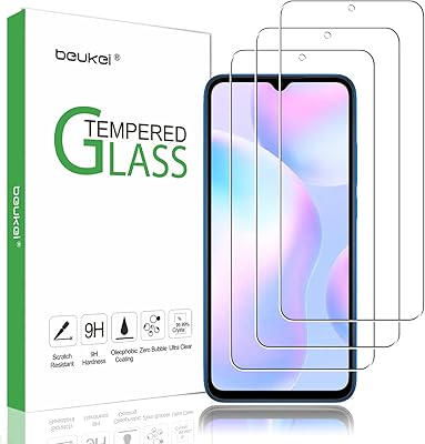 (3) Beukei for Xiaomi Redmi 9/Redmi 9a/Redmi 9C/Redmi 9 Protective Wallpaper in tempered glass (6.5 inch), full screen blanket, anti-scratch, without bubbles.. DIAYTAR NIGERIA: Empowering Nigerians with access to affordable products delivered within 8 days.