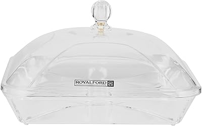 Royalford square dessert in designer acrylic 4 compartments RF10338.. Unlock a world of affordable products with DIAYTAR NIGERIA's expansive e-commerce platform.