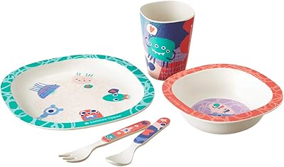 Bamboo tableware for children Tommee Tippee, 5 pieces, lot of 1.. Fast. Reliable. Affordable. DIAYTAR Nigeria is all that and more.