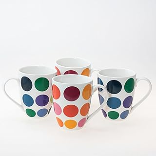 Set of Symphony Big Dots 300 ml cups 4 pieces.. DIAYTAR NIGERIA connects your desires with reality through our affordable e-commerce platform and quick delivery.