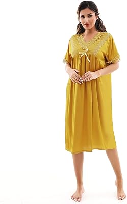 Night shirt for adult women, light nightgown in sweet satin, wedding festival lingerie, short nightgown, S-L night clothes.. DIAYTAR NIGERIA: Where shopping is affordable, selection is vast, and delivery is always reliable.